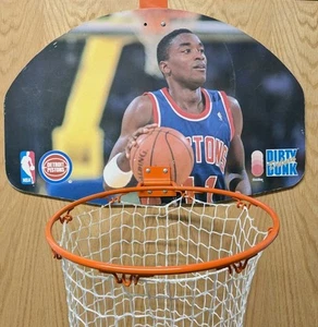 De colección Charlico Dirty Dunk Isiah Thomas Pistones 2 en 1 Cesta de aro de baloncesto años 80 - Imagen 1 de 10