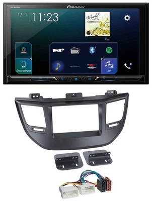 Pioneer MP3 Bluetooth USB 2DIN DAB Autoradio für Hyundai Tucson ab 15 schwarz - Bild 1 von 4