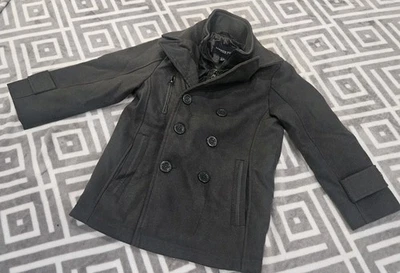 Chaqueta Abrigo London Gris Niebla Doble Pecho Guisante NIÑOS L-7 Bolsillos Forrados Foto 1 de 4