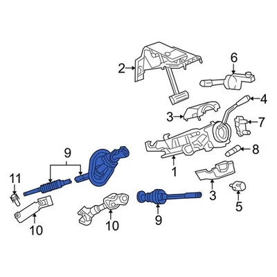 For Dodge Ram 2500 2005-2010 Dodge 55351302AN Upper Steering Shaft Foto 1 de 2