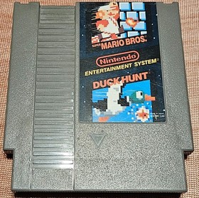 1x AUTHENTIC Super Mario Bros. + Duck Hunt - NES - TESTED&WORKING - GAME ONLY!
