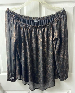 Rock & Republic Top Damen Large Burner Stoff Schulterfrei Gefüttert Halbtransparent - Bild 1 von 8