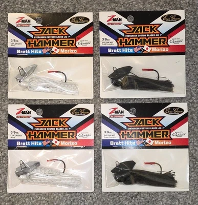 ❗️LOTE DE 4❗️Z-MAN CHATTERBAIT JACKHAMMER Bladed Jigs Zman Señuelos 3/8 OZ  Foto 1 de 4