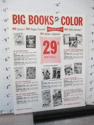 Saalfield 1960s coloring book Woody Woodpecker Kewpies Dick Van Dyke Casper 3 - Image 1 of 4