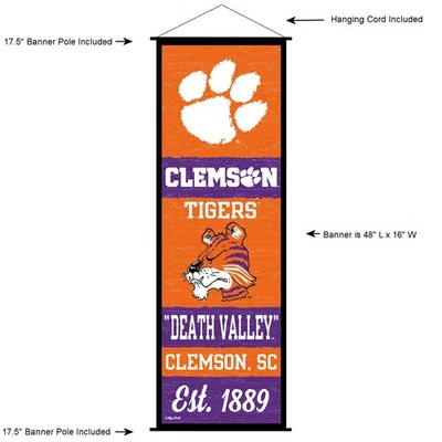 Cartel de lienzo artístico de la habitación de los tigres de la Universidad de Clemson Foto 1 de 3