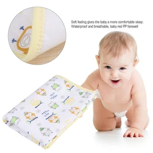 Waterproof Baby Changing Mat Cotton Nappy Pad Yellow Medium for Diapering - Imagen 1 de 8