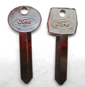 2 Small Hole FORD logo KEY BLANKS - VINTAGE FORDS 65-84 - Picture 1 of 2