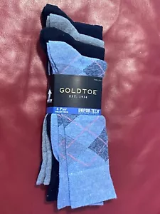 $20 GOLDTOE Dress Socks | 4 Pair | Blue Gray Pink Argyle | Shoe 7-12 Sock 10-13 - Picture 1 of 8