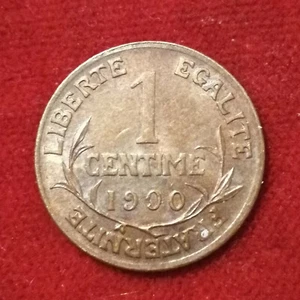DUPUIS Jolie et Rare 1 centimes 1900 Date Rare 221K mint !!! SUP - Foto 1 di 2
