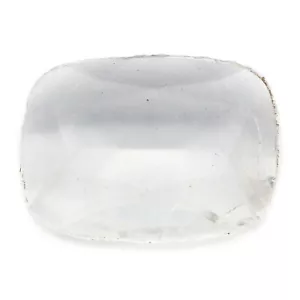 Large Czech vintage rectangle faceted clear glass rhinestone unfinished 33x25mm - Picture 1 of 2