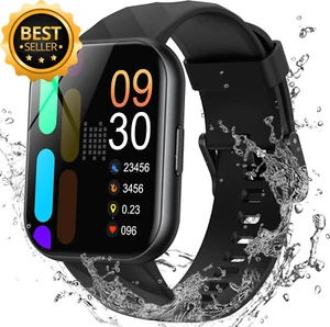 Smart Watch, 5ATM Waterproof, 1.8" HD Screen, Fitness Tracker, 110+ Sport Modes - Picture 1 of 12