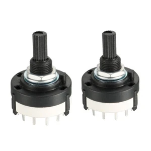 1P12T 2P6T 1/2 Pole 6/12 Throw Single Deck Band Channel Rotary Switch Selector - Picture 1 of 4