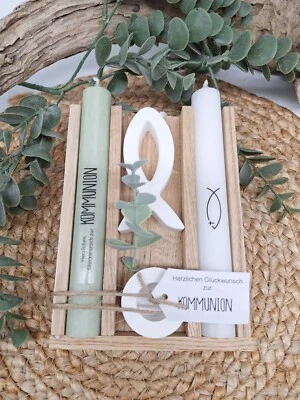 Geschenk-Set Konfirmation * Kommunion * Jugendweihe * Firmung *  Kerzen Raysin - Bild 1 von 4