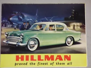 Hillman Minx Sedán y Convertible Coche Venta Folleto Plegable - Imagen 1 de 2