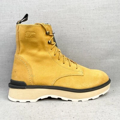 Sorel ботинки женщин 9,5 Hi линия желтый замши водонепроницаемый боя шнурует вверх ботинок - Изображение 1 из 4