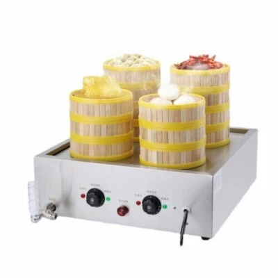 Vaporera eléctrica comercial vaporera estufa desayuno tienda bollo máquina de vapor Foto 1 de 4