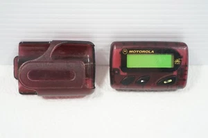 Motorola Translúcido Púrpura Buscador Beeper Clip Probado - Imagen 1 de 6