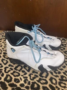 RARE 1999 Mens Nike Air Jordan XIV 14 Oxidized Green White Black Size 6.5 Used - Picture 1 of 18