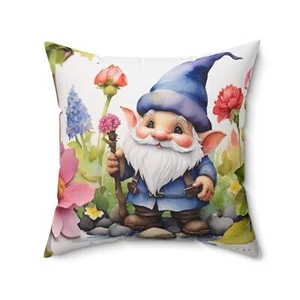 Gnome Throw Pillow with Insert Home Decor Accent Decorative with Insert - Picture 1 of 7