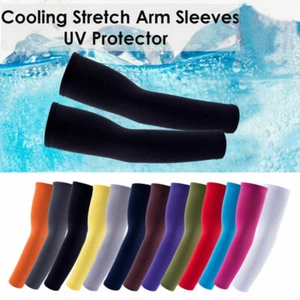 UV Protection Arm Sleeves Compression Cooling Sports Arm Sleeve Cover Men Women - Picture 1 of 25