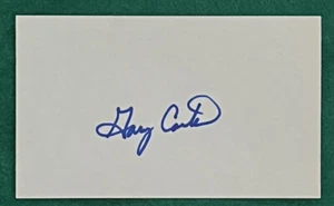 Tarjeta índice firmada por Gary Carter 3x5 autografiada de exposiciones Mets Salón de la fama - Imagen 1 de 1