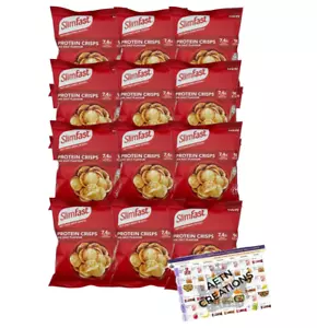 AETN Creations Slim Fast Protein Crisps, 12 Packs, Sea Salt Flavour, High Protei - Picture 1 of 7