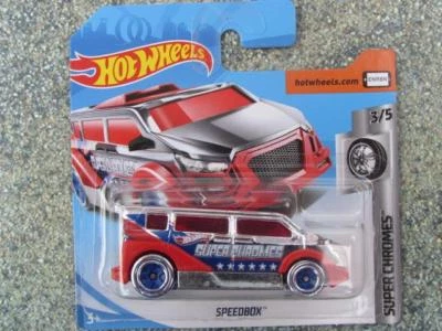 Hot Wheels 2019 #022/250 SPEEDBOX van chrome and red @A - Image 1 of 2
