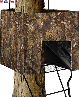 142"X35.5" Hunting Blinds, Deer Hunting Tree Stand Blind Cover, Universal Camo T - Image 1 of 4
