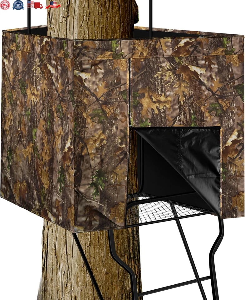 142"X35.5" Hunting Blinds, Deer Hunting Tree Stand Blind Cover, Universal Camo T - Image 1 of 4