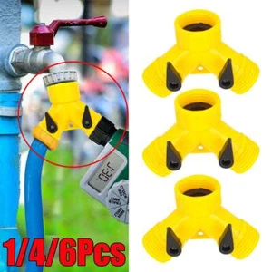 Water Hose Splitter Heavy Duty 2 Way Y Valve 3/4" Female Connector Garden Us - Picture 1 of 12