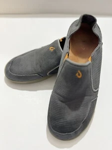 Olukai Nohea Mesh Shoes Mens Size 10 Gray Slip On Loafers - Picture 1 of 9