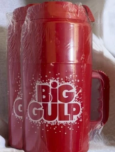 2 Pack 7-Eleven HUGE Big Gulp Insulated 100oz Fountain Mug Red Thermos SEALED - Picture 1 of 5