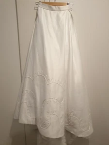 White beaded wedding bridal skirt with train size 6 - Bild 1 von 8