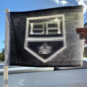 Los Angeles Kings NHL Auto Flagge weiß Pole Banner - Bild 1 von 4