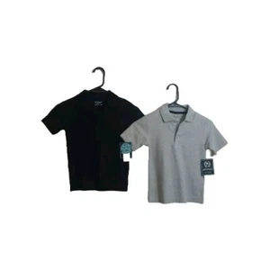 2 New Back To School Shirt's Black/Gray For Boys Size XS (4/5) With softer... - Picture 1 of 4
