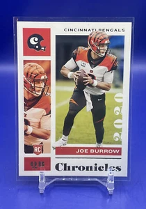JOE BURROW 2020-21 ROOKIE PANINI CHRONICLES CARD #19 CINCINNATI BENGALS LSU - Picture 1 of 2