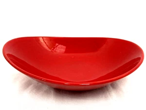 Vintage Metlox Poppytrail Flamenco Red 9.25" Oval Serving Dish - Picture 1 of 15