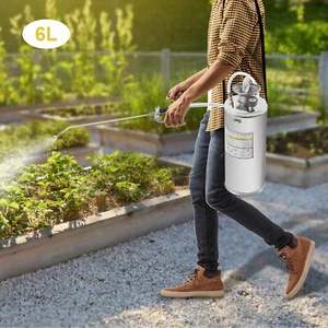 6L Gardening Hand Stainless Steel Sprayer & Sanitizing Pump Sprayer 1.5 Gallon - Picture 1 of 22