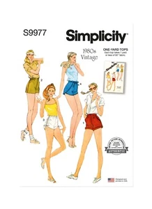 Simplicity Easy SEWING PATTERN S9977 Misses' Retro 1980s Shorts Sizes 6-14 - Picture 1 of 7
