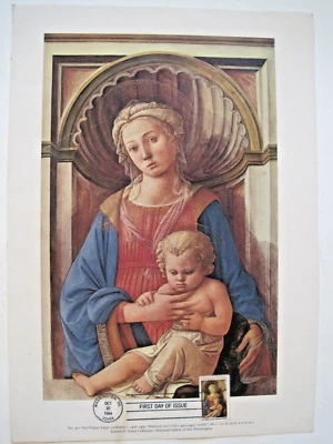 1984 20c Stamps Madonna and Child Fra Filippo Lippi National Gallery Art Print - Image 1 of 4