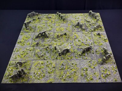 Azulejos modulares de ciudad en ruinas antiguas - Juego de núcleos de lujo - Juego de rol Wargaming de mesa Foto 1 de 4