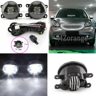 LED Smoked Fog Light Lamp Wiring Kit For Benz Smart Fortwo Forfour 453 2014-2020 - Image 1 of 4
