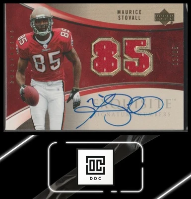 2006 Upper Deck Exquisite Collection Maurice Stovall Signature Numbers #/85 - Image 1 of 2