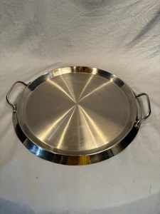 Vintage Cuisinart Stainless with Copper Core 13” Grand Griddle C25-33 - Foto 1 di 6