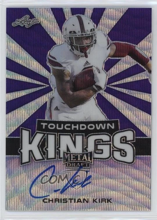 2018 Leaf Metal Draft Touchdown Kings Purple /15 Christian Kirk Rookie Auto RC - Image 1 of 2