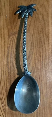 Godinger Palm Tree Large Serving Spoon Silver Dinnerware - Image 1 of 4