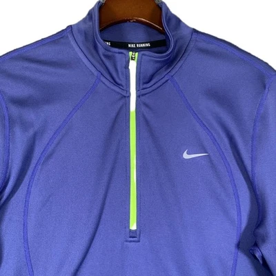 Nike Camisa de Correr Para Mujer XL Dri-Fit Pullover Manga Larga 1/4 Cremallera Foto 1 de 4