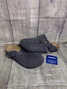 Zuecos BIRKENSTOCK Gamuza Gris 4 Reino Unido Nuevos con Etiquetas Damas Zapatos Genuinos 4uk - Imagen 1 de 8