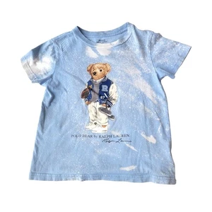 Ralph Lauren Polo Bear T-shirt Varsity Football Kids Size 5 - Picture 1 of 5