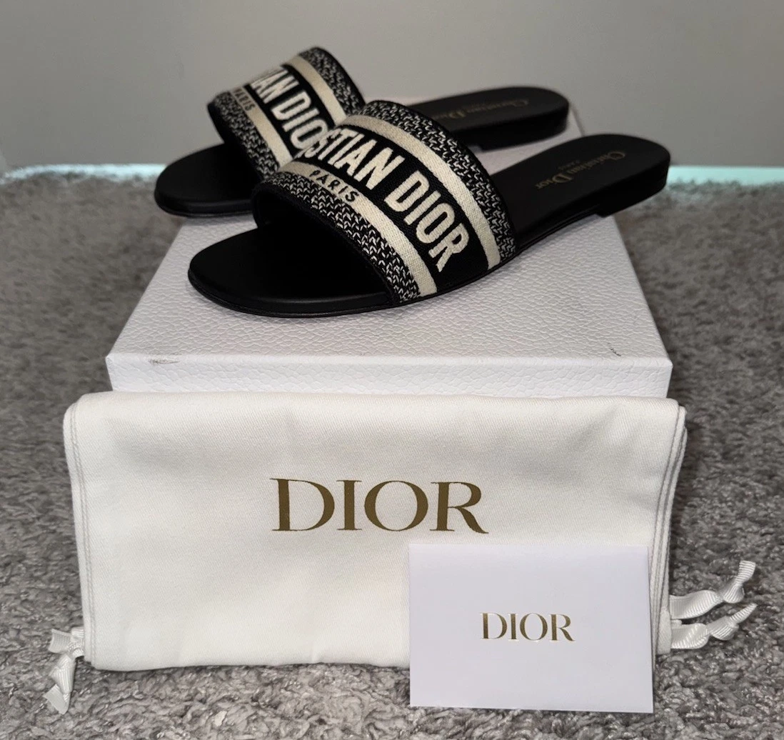 Dior Slide Leather Upper Sandals for Women for sale | eBay